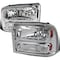 Spec-D Tuning 99-04 Ford F250 1 Piece Chrome Euro Headlights 2LH-F250991PC-ABM - alternate 1